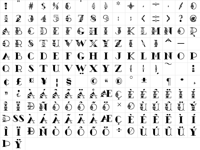Easter Egg Regular Character Map