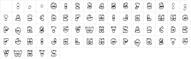 Easter Sunrise Regular Character Map Easter Sunrise Regular Character Map