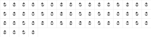 Easter Time Regular Character Map