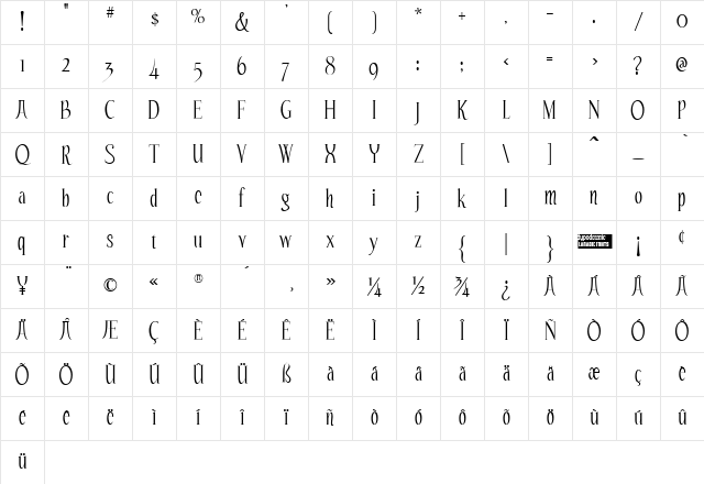 Echelon Regular Character Map
