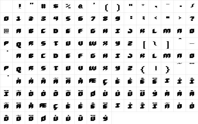 Loud noise Black Regular Character Map Loud noise Black Regular Character Map