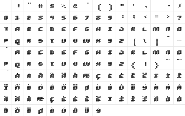 Loud noise Regular Character Map Loud noise Regular Character Map