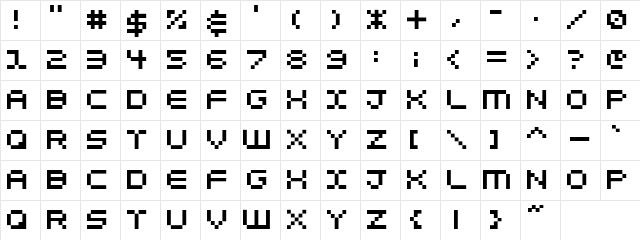 eelfont001 Regular Character Map