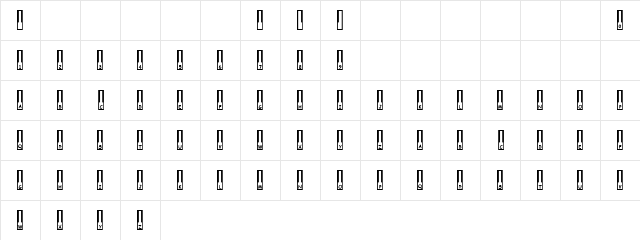 All That Jazz Regular Character Map