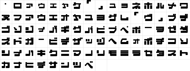 EjectJap Remix Character Map