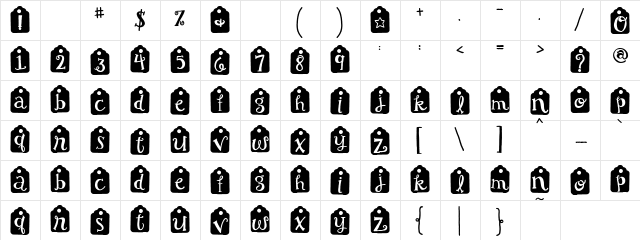 EK Blossom Regular Character Map
