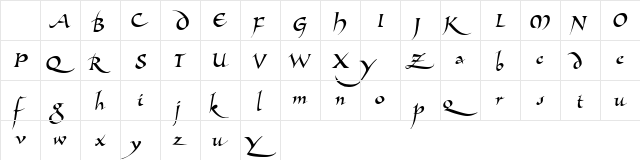 Allembert Regular Character Map