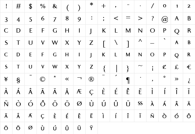 Ela Sans SemiBold Caps Regular Character Map