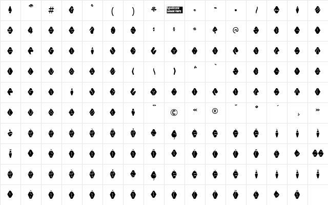 Electorate Boogie Regular Character Map Electorate Boogie Regular Character Map