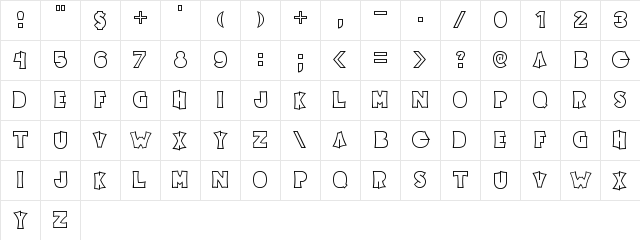 New Regular Character Map