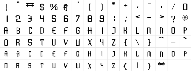 Love Bytes Regular Character Map