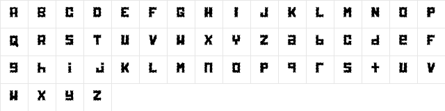 Electrolite Regular Character Map