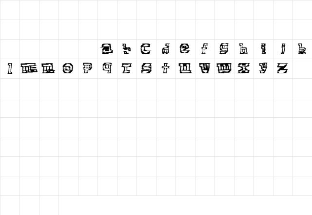 Electronic Cobbler Regular Character Map