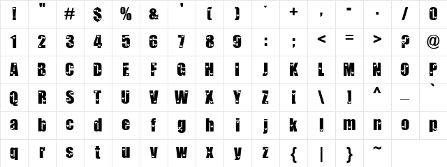 Love Letters Regular Character Map