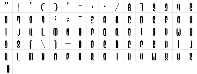 Element Regular Character Map