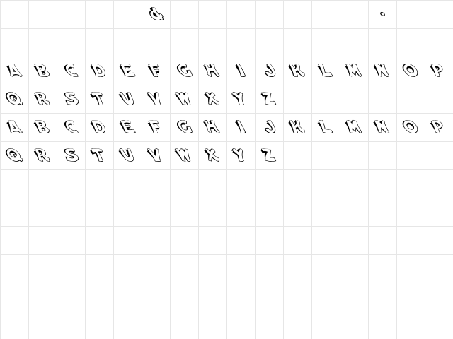 Elwood Lefty Regular Character Map Elwood Lefty Regular Character Map