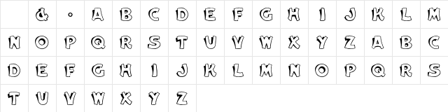 Elwood Regular Character Map Elwood Regular Character Map