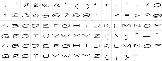 Embargo Regular Character Map