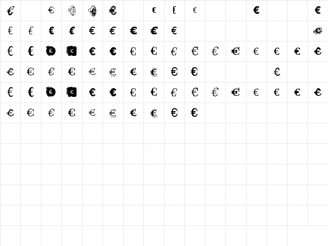 EmigreEuro Regular Character Map