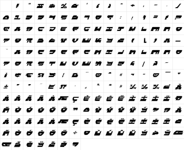 Loveladies Pro Italic Pro Italic Character Map