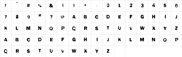 All your font are belong to us Regular Character Map