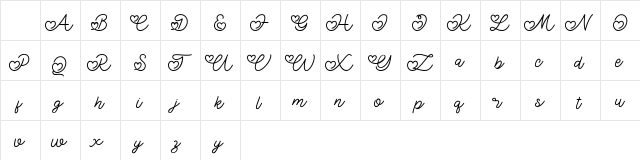 Lovely Valentine Regular Character Map Lovely Valentine Regular Character Map