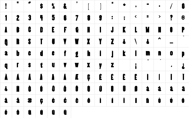 Almonte Ink Regular Character Map Almonte Ink Regular Character Map