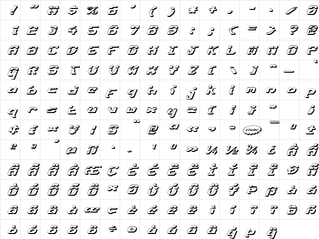 Ensign Flandry LasShad Italic LasShad Italic Character Map Ensign Flandry LasShad Italic LasShad Italic Character Map