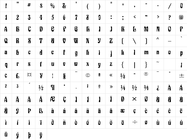 Epic Wide Normal Character Map
