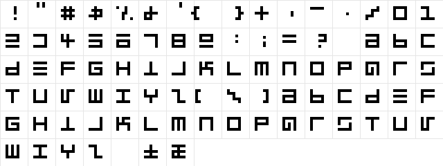 Epps Evans Regular Character Map