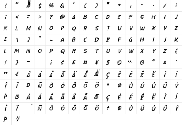 Aloha Brush - Demo Version It Regular Character Map