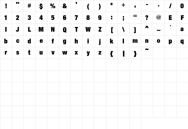 Loving 26 Regular Character Map
