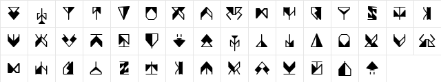 Ergonomix Regular Character Map