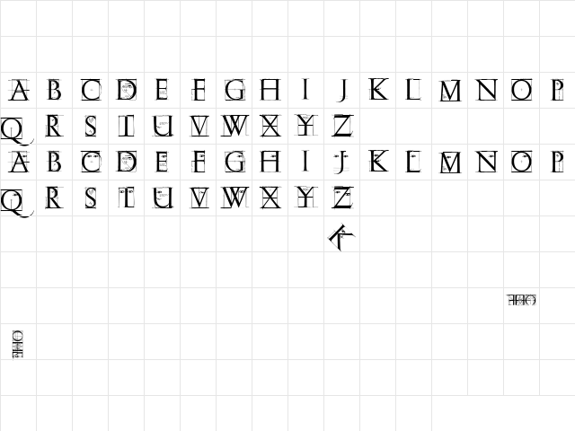 ErikGCapsSketches Regular Character Map