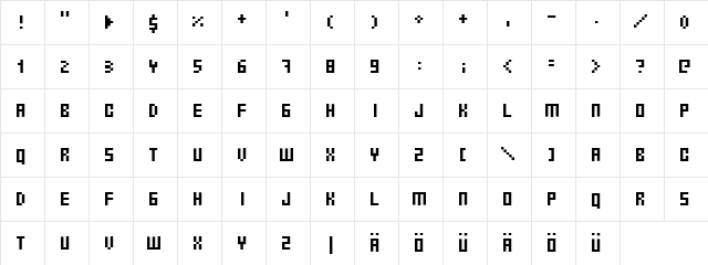 Ernest Regular Character Map