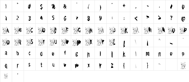 ErosDay Regular Character Map ErosDay Regular Character Map