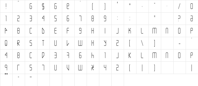 Escape Artist Condensed Condensed Character Map