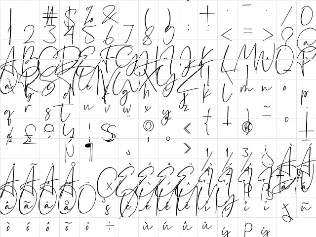 Estefin Regular Character Map