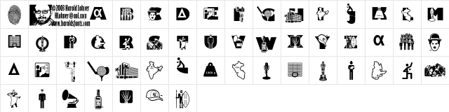 Alpha Bravo Regular Character Map