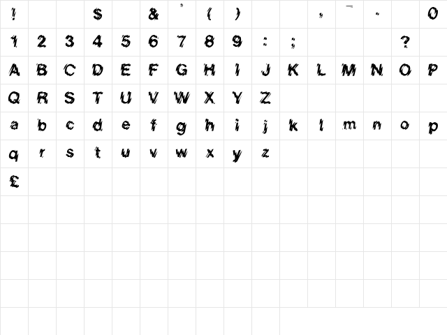 LowerWestSide Regular Character Map