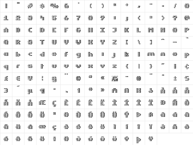 Estrogen-Wall Roman Character Map
