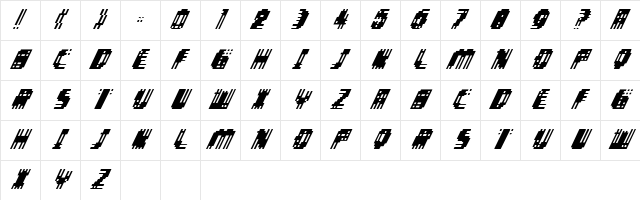 EURASIA Oblique Character Map EURASIA Oblique Character Map