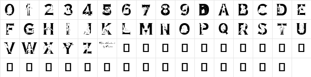 Alpha Silouettes 3 Expanded Character Map