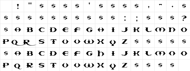 Europa Regular Character Map Europa Regular Character Map