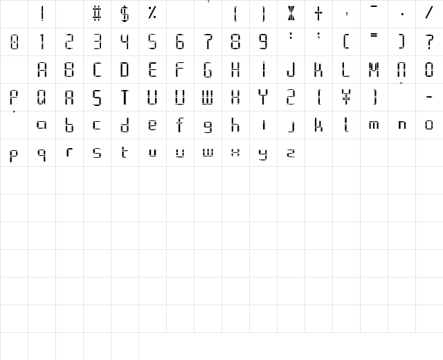 Alphabet_02 Regular Character Map Alphabet_02 Regular Character Map