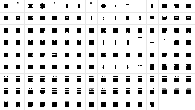Alpha63 Regular Character Map