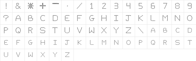 Evelyns Heart Regular Character Map