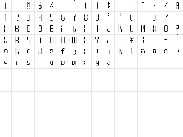 Alphabet_02 Regular Character Map