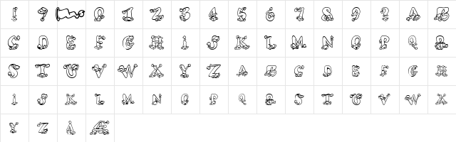 AlphaElfin Regular Character Map