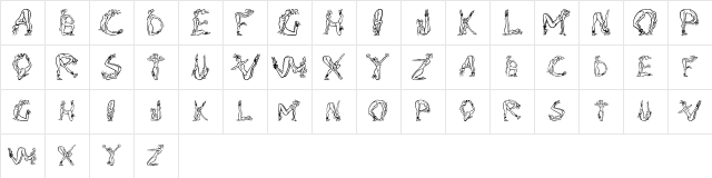 AlphaFitness Regular Character Map AlphaFitness Regular Character Map